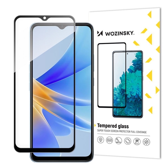 Изображение Wozinsky Wozinsky Full Glue Tempered Glass Tempered Glass For Oppo A17 9H Full Screen Cover With Black Frame