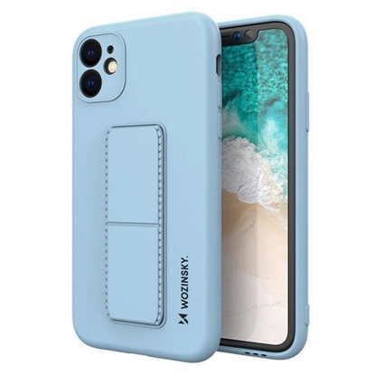 Изображение Wozinsky Wozinsky Kickstand Case silicone case with stand for iPhone 12 light blue