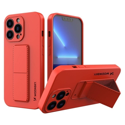 Изображение Wozinsky Wozinsky Kickstand Case silicone case with stand for iPhone 13 red