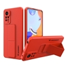 Picture of Wozinsky Wozinsky Kickstand Case Silicone Stand Cover for Xiaomi Redmi Note 11 Pro red