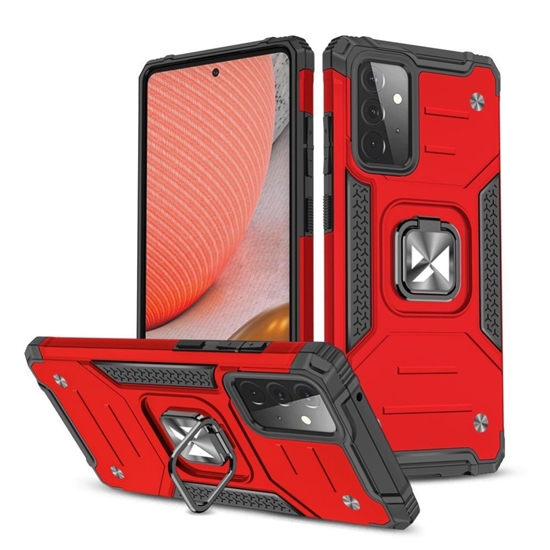 Изображение Wozinsky Wozinsky Ring Armor Case Kickstand Tough Rugged Cover for Samsung Galaxy A72 4G black