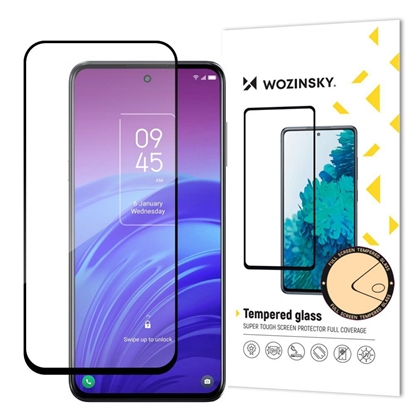 Attēls no Wozinsky Wozinsky super tough Full Glue Full Glue Full Screen Tempered Glass with Case Friendly TCL 20L Black Frame
