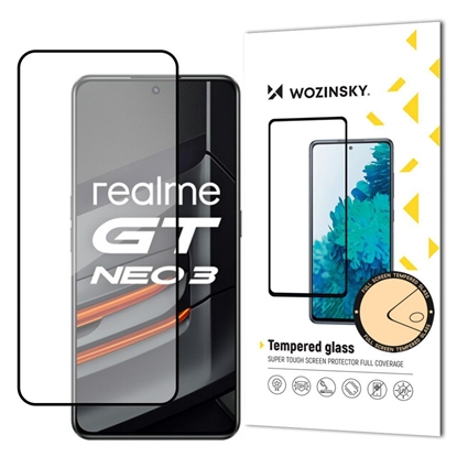 Изображение Wozinsky Wozinsky Super Tough Full Glue Tempered Glass Full Screen With Frame Case Friendly Realme GT Neo 3 Black