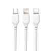 Picture of XO NB103 Izturīgs TPE Universāls USB uz USB-C (Type-C) Datu & Ātrās 2.4A Uzlādes kabelis 2m Balts