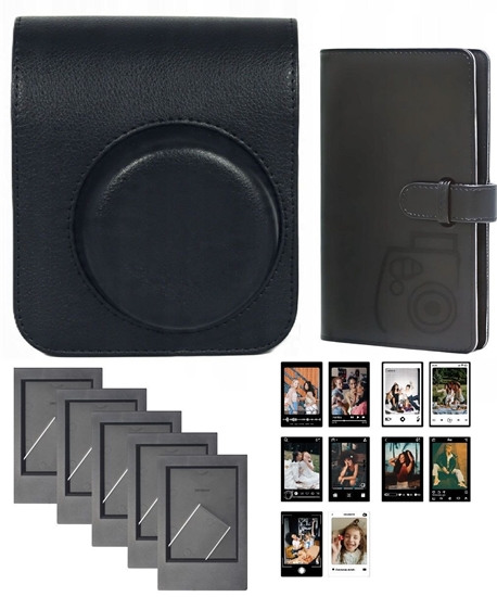 Picture of Zestaw 4w1 Futera Album 96x Ramki Naklejki Do Fuji Fujifilm Instax Mini 41 / Czarny