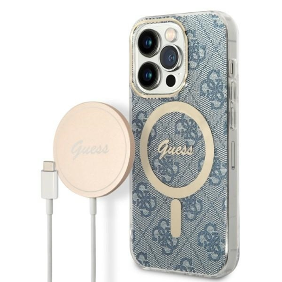 Изображение Zestaw Guess GUBPP14XH4EACSB Case+ Charger iPhone 