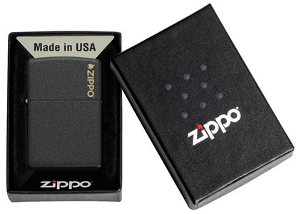 Изображение Zippo Lighter 236ZL Classic Black Crackle® Zippo Logo