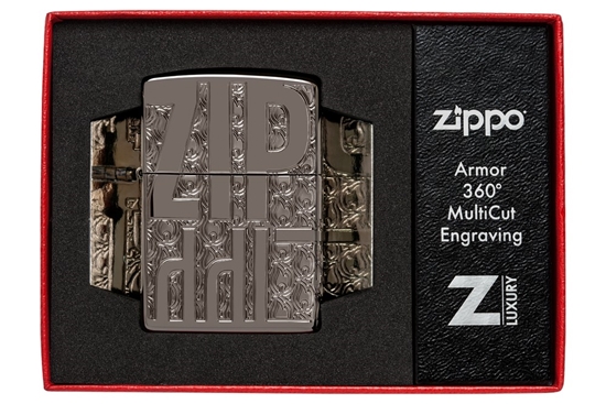 Picture of Zippo Lighter 46312 Armor® Reverse Carve Zippo Design