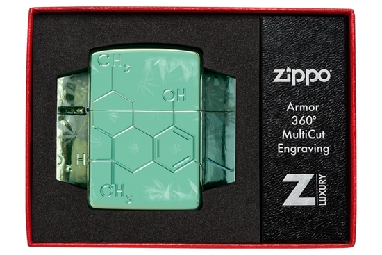 Picture of Zippo Lighter 46313 Armor® High Polish Green