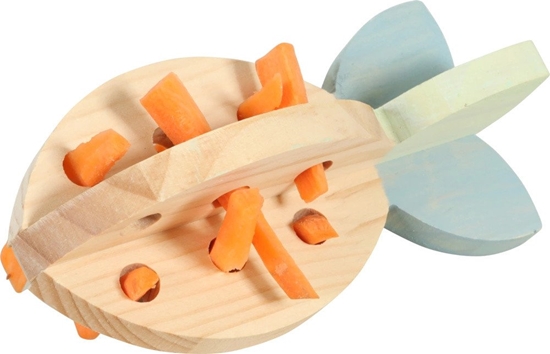 Picture of ZOLUX Zabawka na przysmaki dla królika kawii drewniana marchew COSY 6x6x14