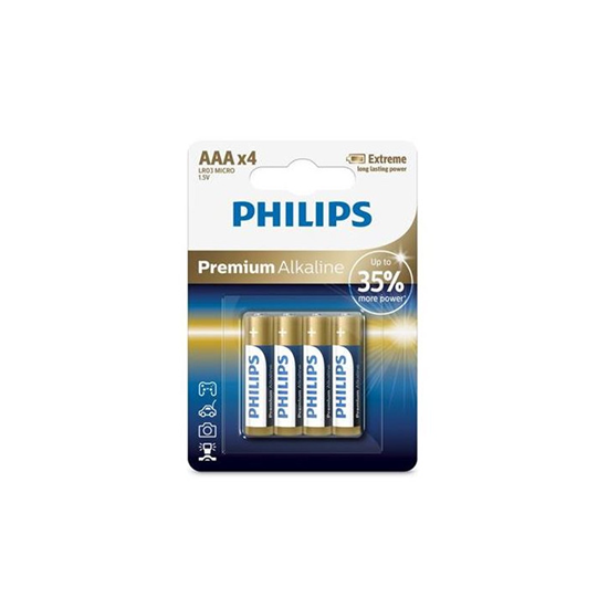 Picture of 1x4 Philips Premium Alkaline AAA Batterie