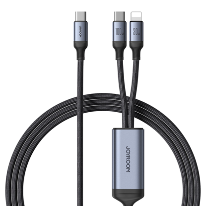 Attēls no 2 in 1 cable Joyroom speedy series SA21-1T2 USB-C 