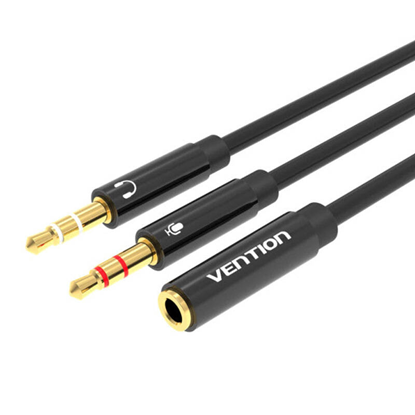 Attēls no CABLE AUDIO 2X3.5MM TO 3.5MM/0.3M BBTBY VENTION