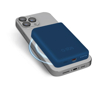 Attēls no 5000 mAh wireless magnetic Power Bank Blue