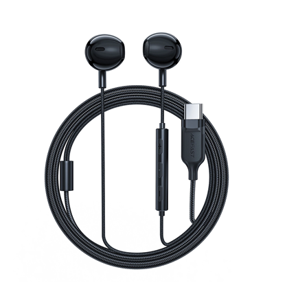 Picture of Acefast Acefast L2 in-ear headphones with USB-C connector, microphone and remote control 1.2 m - black