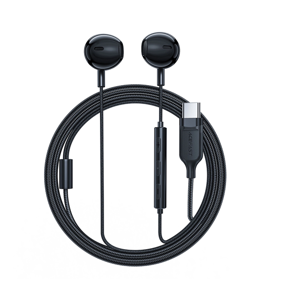 Picture of Acefast Acefast L2 in-ear headphones with USB-C connector, microphone and remote control 1.2 m - black