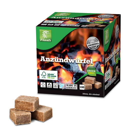 Picture of Aizdedzināšanas klucīši brūni 100gb