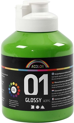 Attēls no Akrylmaling A-Color 01 - blank, primærgrøn, 500 ml