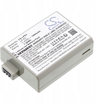 Picture of Akumulator Bateria Typ Lpe5 Lp-e5 Do Canon Eos 1000d 450d 500d Kiss F X2 X3 / Cs-lpe5