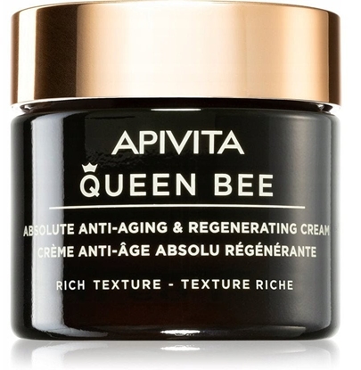 Attēls no APIVITA_Queen Bee Absolute Anti?Aging & Regenerating Cream Rich Texture bogaty krem przeciwzmarszczkowy o bogatej konsystencji 50ml