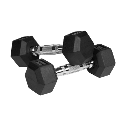 Attēls no Ar gumiju pārklātas čuguna hanteles HEX 2x3 kg REBEL ACTIVE