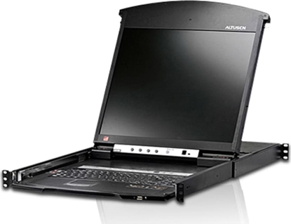 Attēls no Aten KL1516AiN KVM Over-IP Switch, 48cm TFT, VGA, PS/2-USB over cat 5, 16 Port, DE-Layout