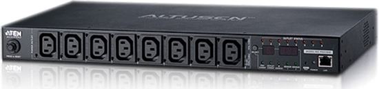 Picture of Aten PE6208G IP-Fernschaltsteckdose, 8 Port, 1HE, 7xC13, 1x C19 , 16A, Energiemessung