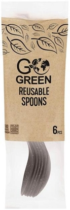 Изображение Atkartoti lietojamas karotes Go Green 6 gab. melnas 4743115013638