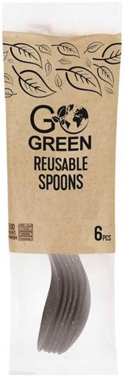 Picture of Atkartoti lietojamas karotes Go Green 6 gab. melnas 4743115013638