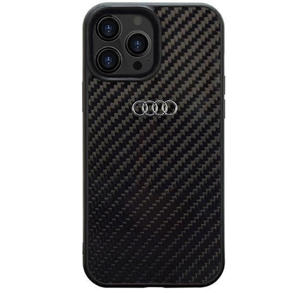 Picture of Audi Audi Carbon Fiber iPhone 14 Pro 6.1" black/black hardcase AU-TPUPCIP14P-R8/D2-BK