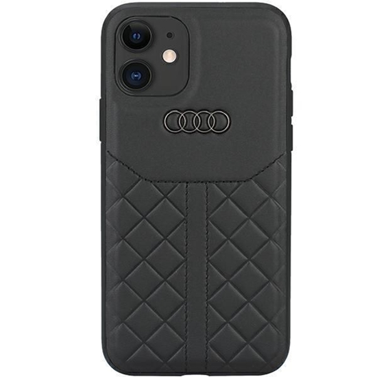 Picture of Audi Audi Genuine Leather iPhone 11 / Xr 6.1" black/black hardcase AU-TPUPCIP11R-Q8/D1-BK