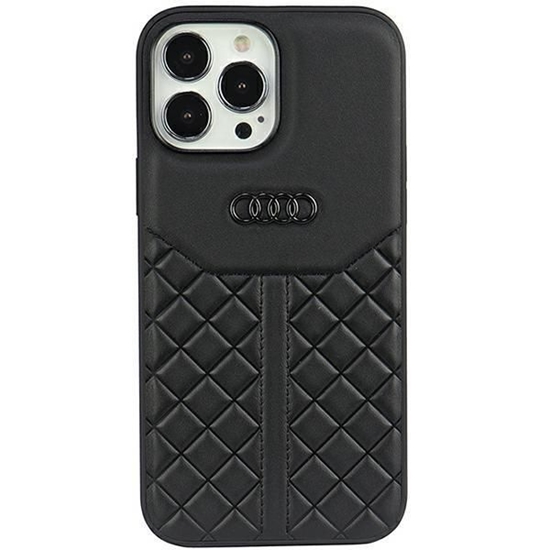 Picture of Audi Audi Genuine Leather iPhone 13 Pro Max 6.7" black/black hardcase AU-TPUPPCIP13PM-Q8/D1-BK