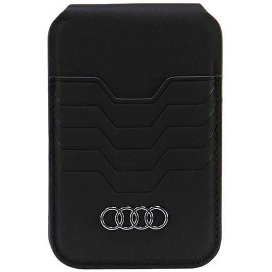 Изображение Audi Audi Leather Wallet Card MagSafe magnetic with stand - black