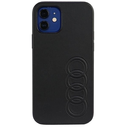 Изображение Audi Audi Synthetic Leather iPhone 12/12 Pro 6.1" black/black hardcase AU-TPUPCIP12P-TT/D1-BK