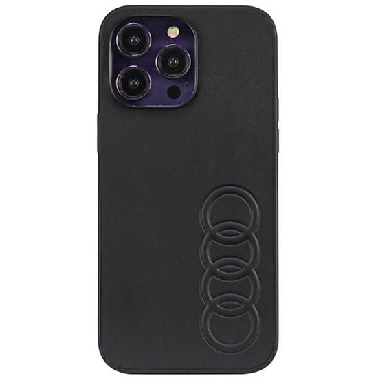 Изображение Audi Audi Synthetic Leather iPhone 14 Pro Max 6.7" black/black hardcase AU-TPUPPCIP14PM-TT/D1-BK