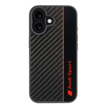 Picture of Audi Carbon Fiber Stripe iPhone 16 6.1" czarny|bla