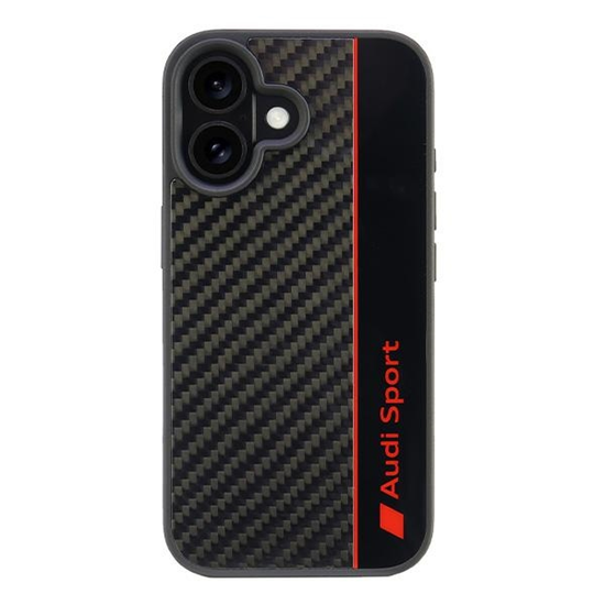 Picture of Audi Carbon Fiber Stripe iPhone 16 6.1" czarny|bla