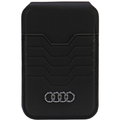 Изображение Audi Leather Wallet Card Slot Stand czarny|black M