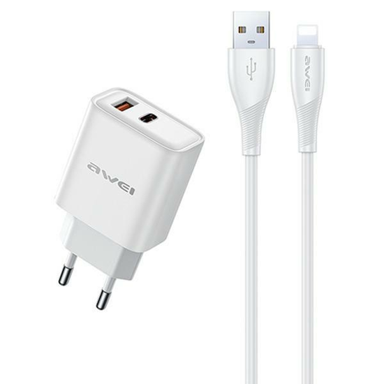 Picture of AWEI ład. siec. PD81L-EU 22.5W + kabel USB + Light