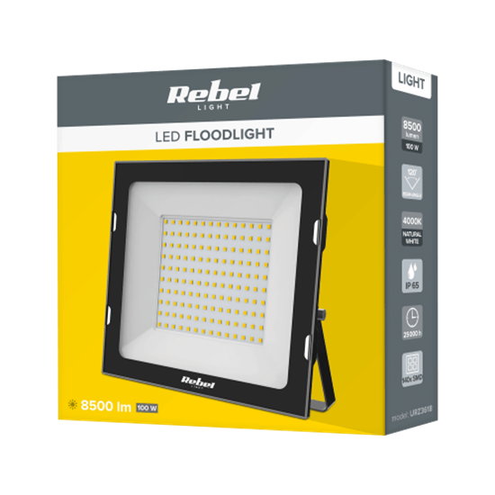 Изображение Ārtelpu mitrumizturīgs LED prožektors 100W, 4000K, 120°, IP65