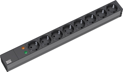 Picture of Bachmann 19" socket strip 8-way with ÜS without switch, black