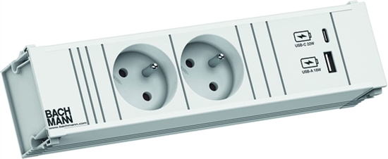 Picture of Bachmann CONI 2xUTE 1xUSB A/C 22W 0.2m GST18 RAL9010