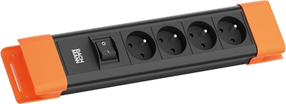 Attēls no Bachmann CONNECTUS 4xUTE, 1xSchalter 2,0m CEE7/7 Schwarz/Orange