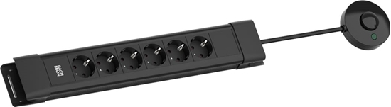 Picture of Bachmann CONNECTUS 6xCEE7/3, 1xFerntaster 2,0m CEE7/7 Schwarz