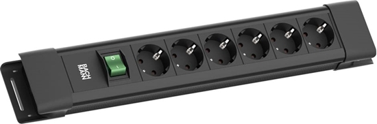 Picture of Bachmann CONNECTUS 6xCEE7/3, 1xSchalter 2,0m CEE7/7 Schwarz