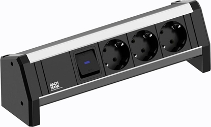 Изображение Bachmann Desk 3x earthing contact, switch, 3 m