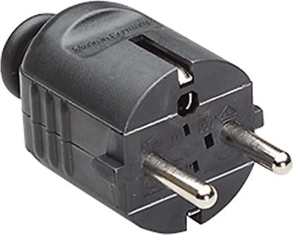 Attēls no Bachmann earthing contact plug, black unbreakable mountable
