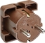 Изображение Bachmann earthing contact plug, brown flat version, mountable