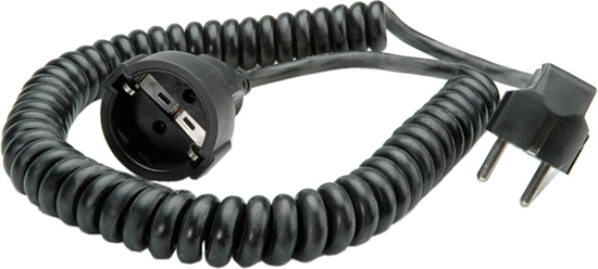 Picture of Bachmann earthing contact spiral extension 230V/16A, black, 4 m