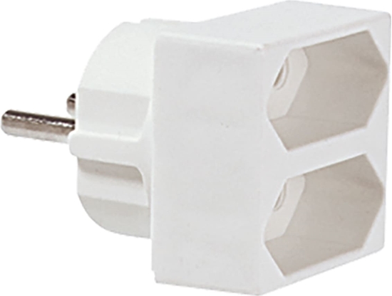Picture of Bachmann Euro double plug, 1x earthing contact plug, 2x Euro socket